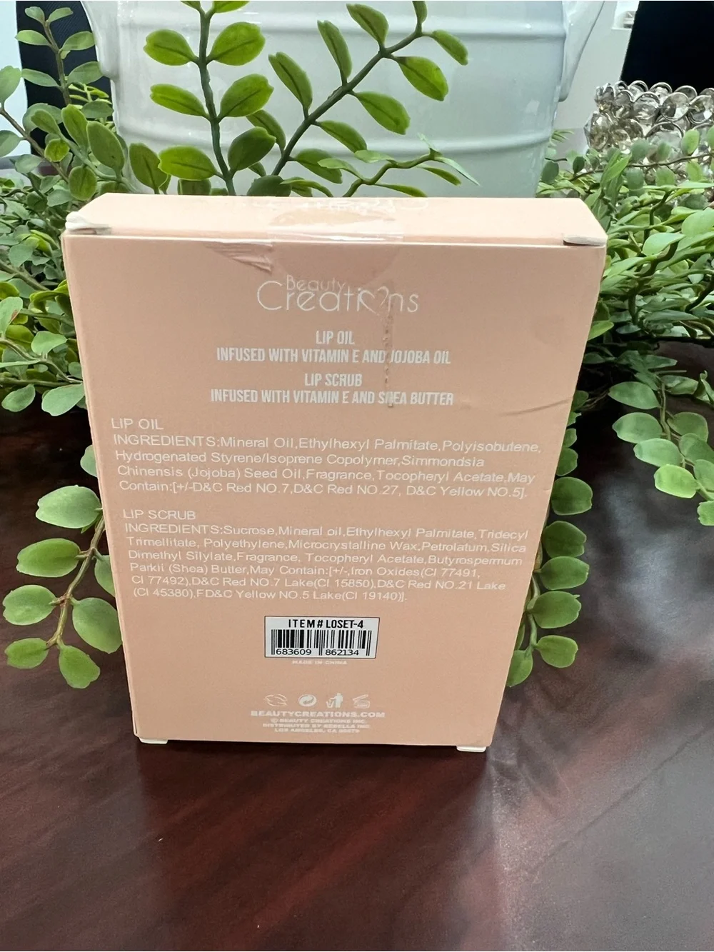 Beauty Creations peach scented
